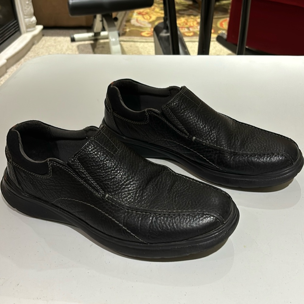 Clarks  Black Men’s 12 Slip On Leather